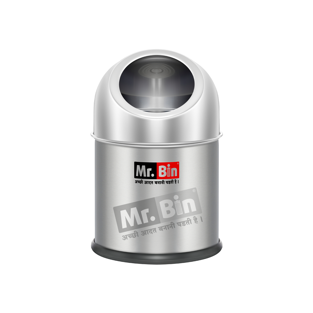 SS TABLE TOP PUSH BIN